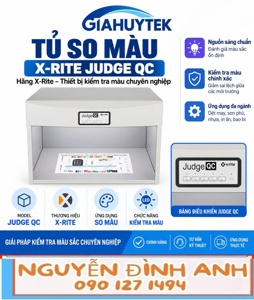 Tủ so màu X-Rite Judge QC hướng dẫn sử dụng và kiểm tra màu vật liệu
