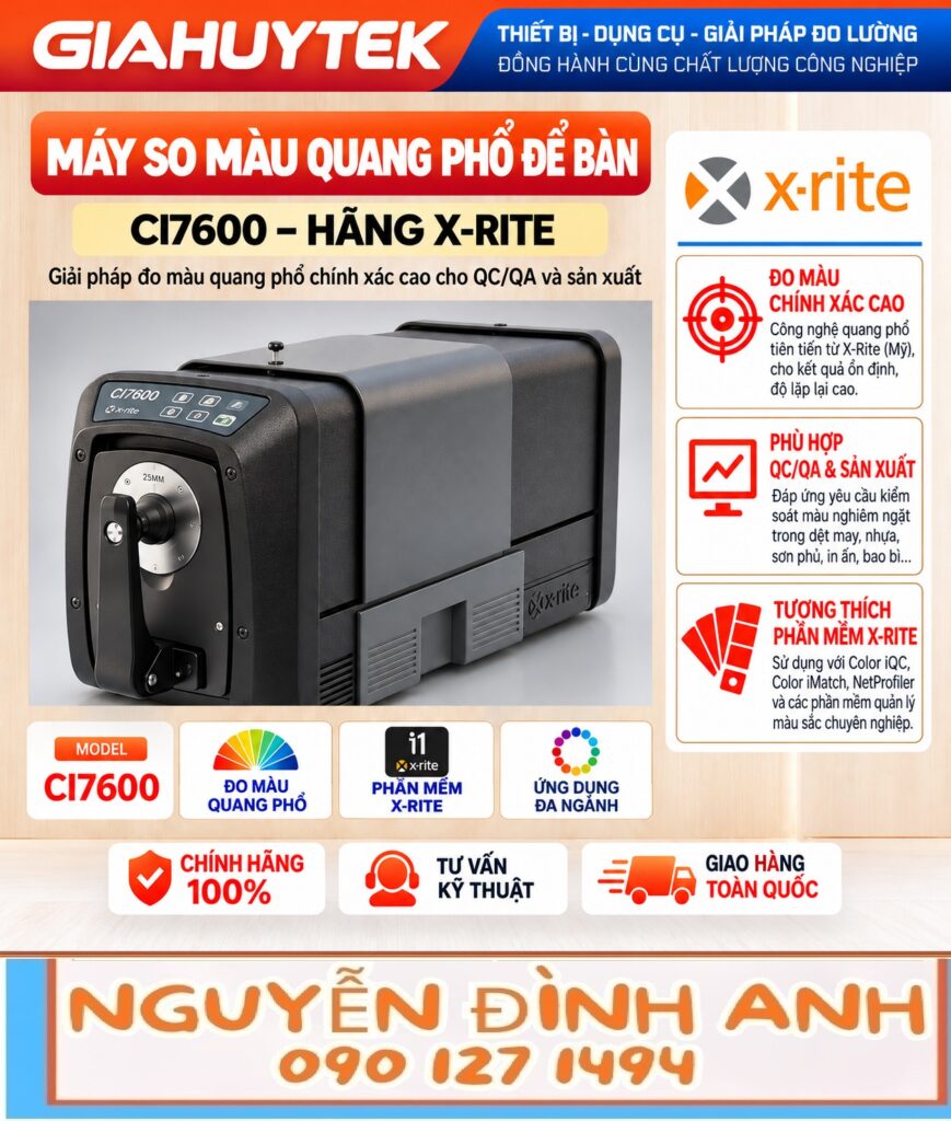 Máy so màu quang phổ để bàn X-Rite Ci7600 – Nguyễn Đình Anh